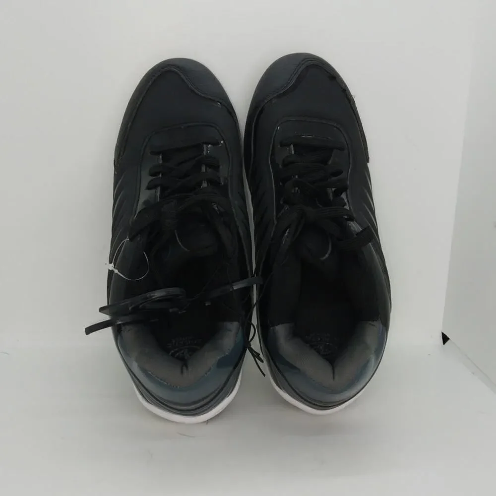 ATHLETIC WORKS Boys New Black & Gray Baseball Sneakers -Size: 6